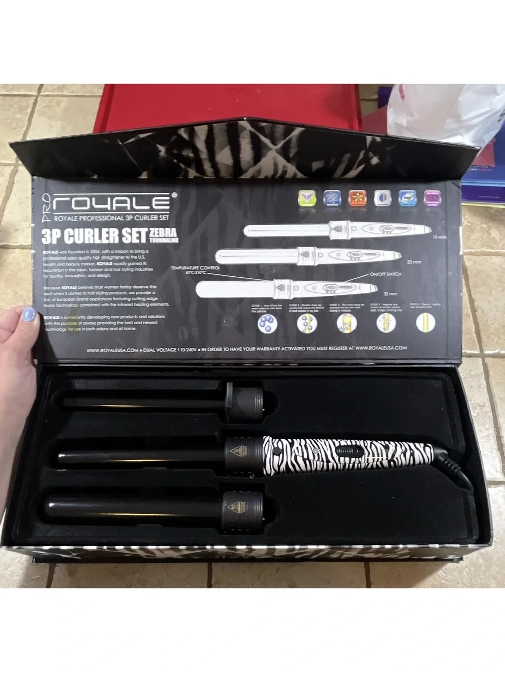 Royale 3P Curlers Set - Black & Silver